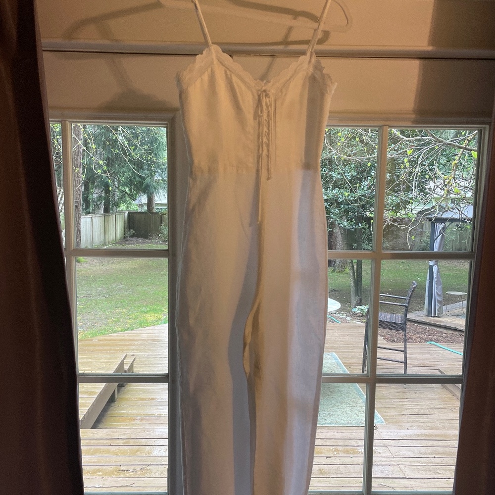 Reformation jumpsuit white